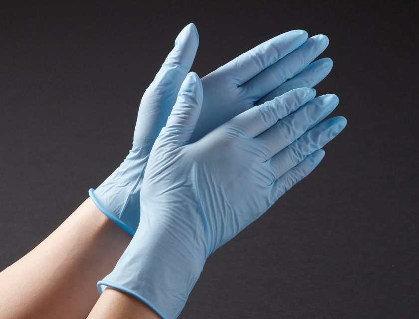 Many kinds of disposable gloves (PVC, nitrile)